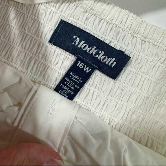 New ModCloth Serene Serenade Tank Top White Size 16W - Picture 4 of 7